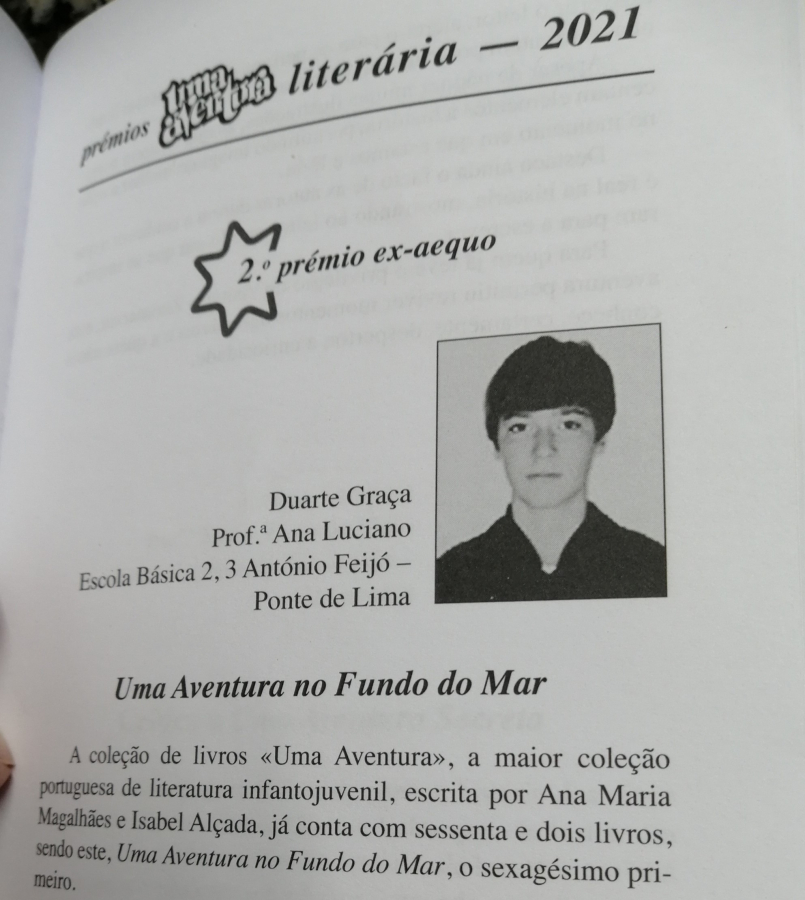 Alunos do Agrupamento Brilham no Concurso "Uma Aventura Literária"